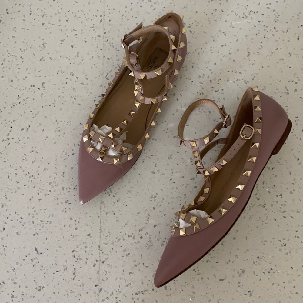 Valentino rockstud cage flats
